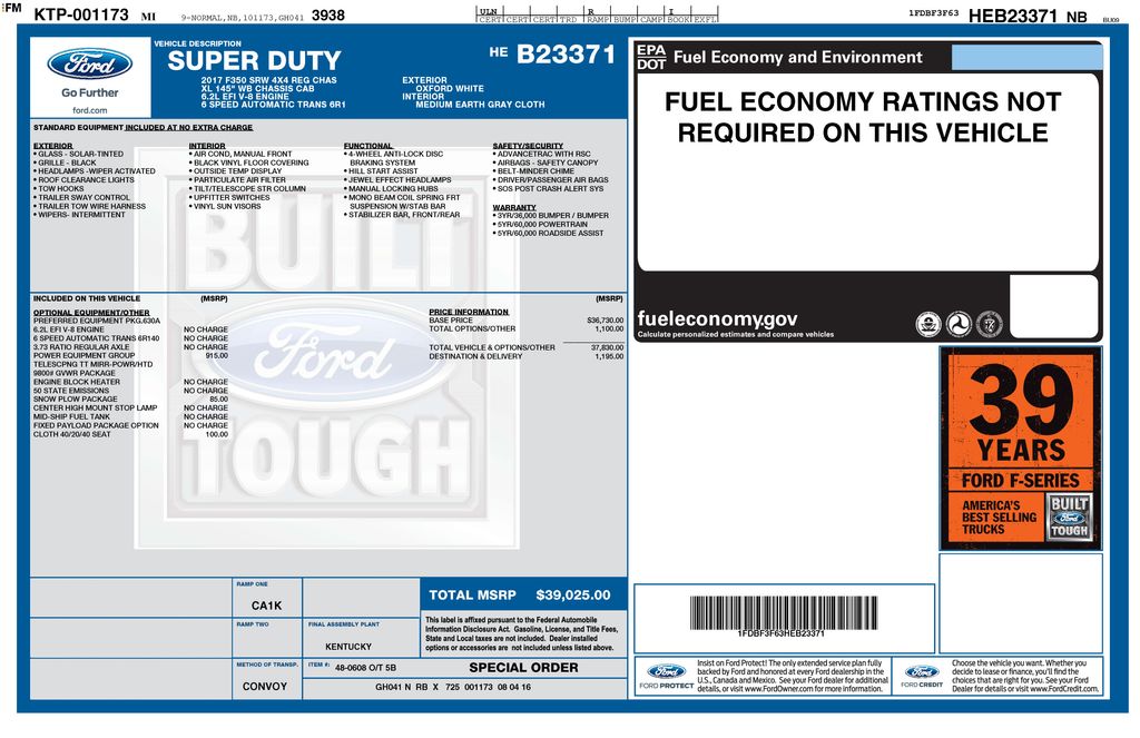 ford f-350 super duty chassis cab 2017 1FDBF3F63HEB23371 image ford f-350 super duty chassis cab 2017 1FDBF3F63HEB23371 image